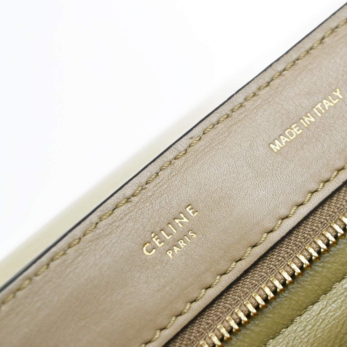 Celine Tricolor Trapeze Bag Leather, BEIGE, LEATHER, Shoulder bag