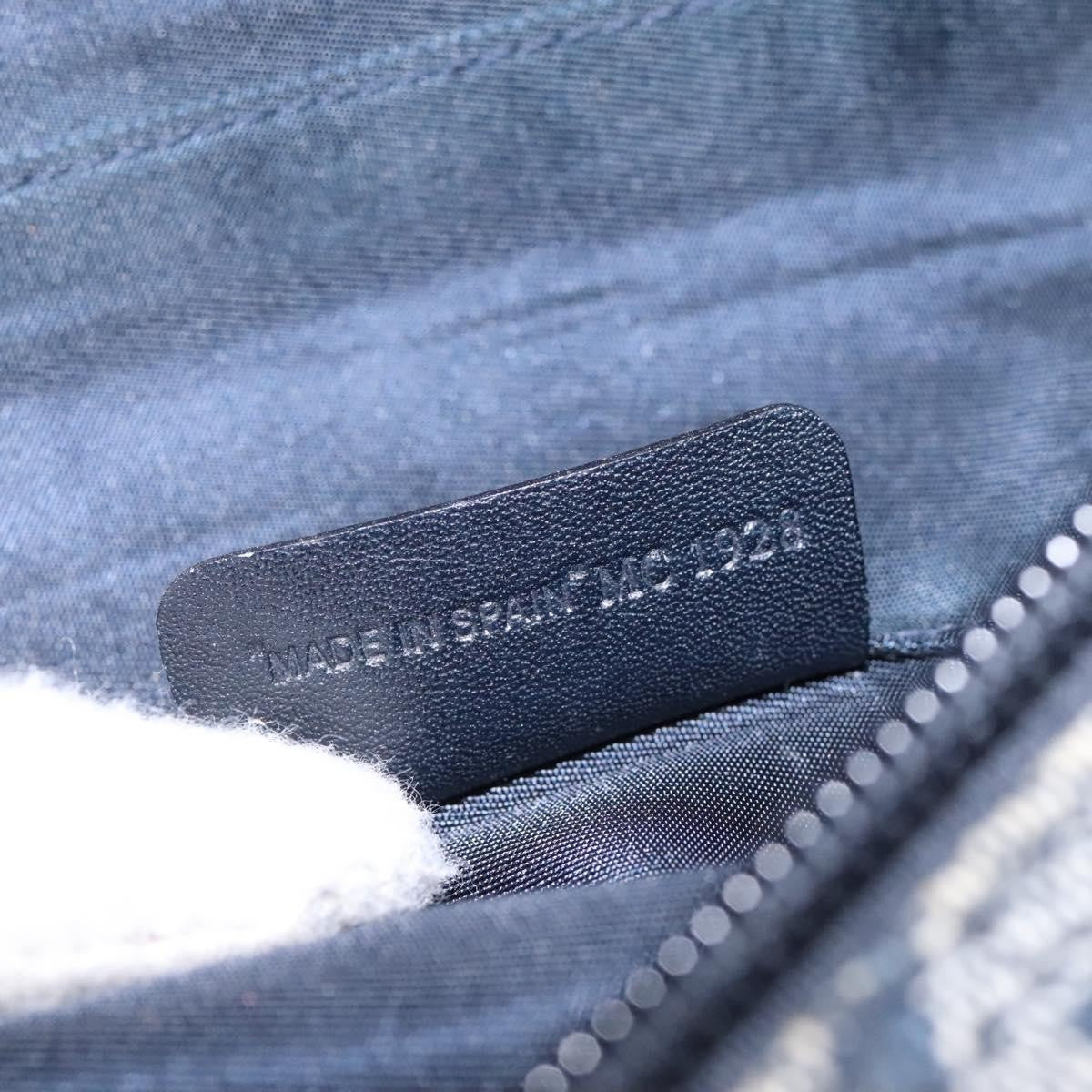Christian Dior Vintage Saddle Coin Purse Diorissimo Canvas, NAVY, CANVAS, Clutche & pouche