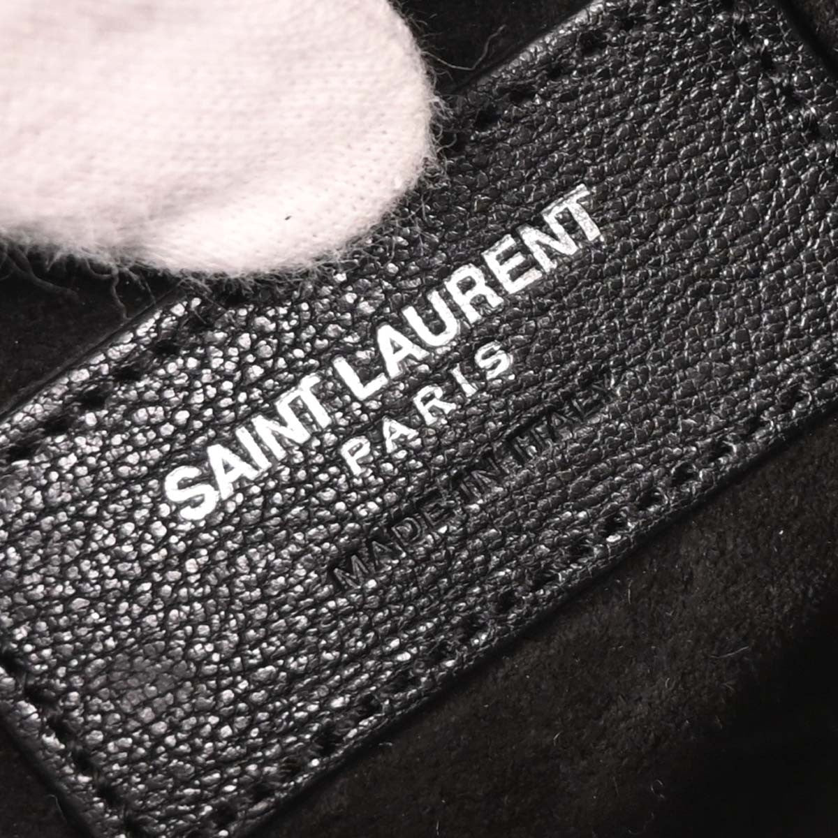 Saint Laurent Fringe Emmanuelle Bucket Bag Studded Leather, BLACK, LEATHER, Shoulder bag