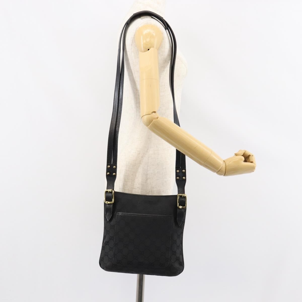 Gucci Vintage Shoulder Bag Monogram Canvas, BLACK, CANVAS, Shoulder bag