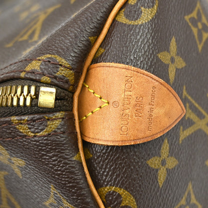 Louis Vuitton Keepall Bag Monogram Canvas, BROWN, CANVAS, Travel bag