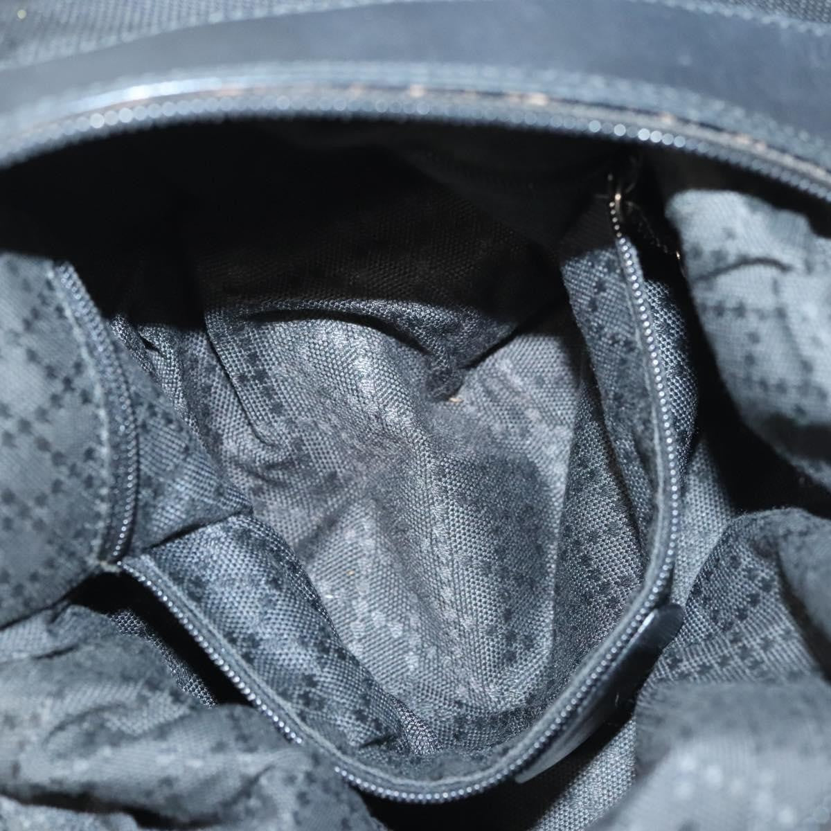 Gucci Vintage Bamboo Hobo Nylon, BLACK, NYLON, Handbag
