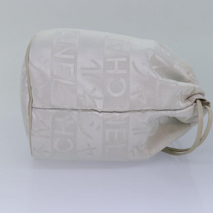 Chanel Vintage 2-Pouch Camera Bag Quilted Lambskin, WHITE, CANVAS, Crossbody bag