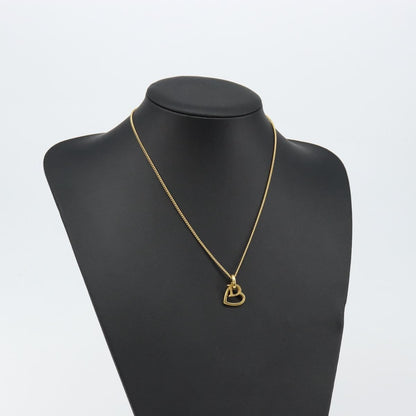 Christian Dior CD Heart Necklace Metal, GOLD, METAL, Necklace