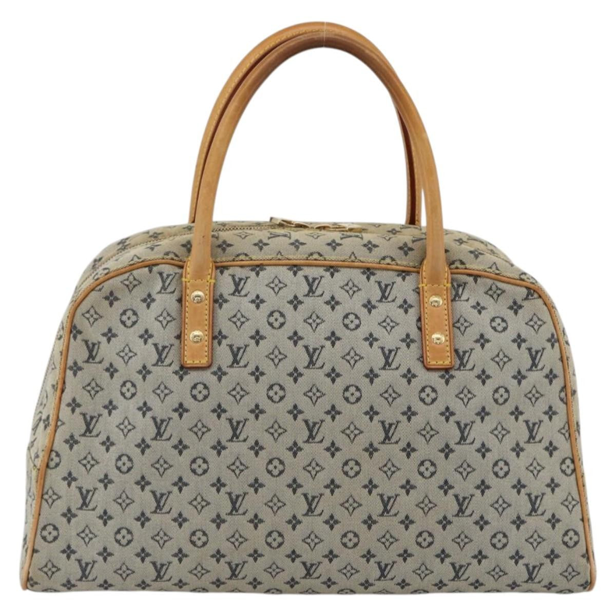 Louis Vuitton Marie Handbag Mini Lin, BLUE, CANVAS, Handbag