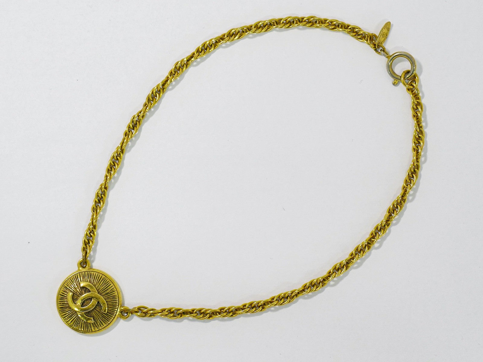 Chanel CC Pendant Necklace Metal, GOLD, GOLD_PLATED, Necklace