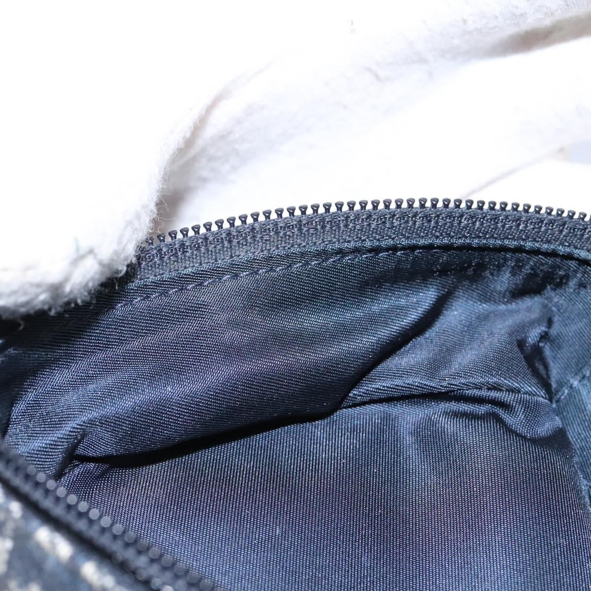 Christian Dior Vintage Saddle Coin Purse Diorissimo Canvas, NAVY, CANVAS, Clutche & pouche
