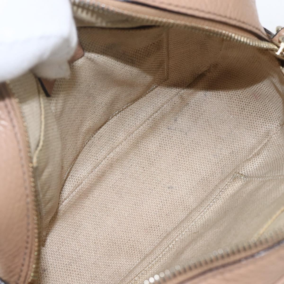 Gucci Soho Disco Crossbody Bag Leather, BEIGE, LEATHER, Shoulder bag