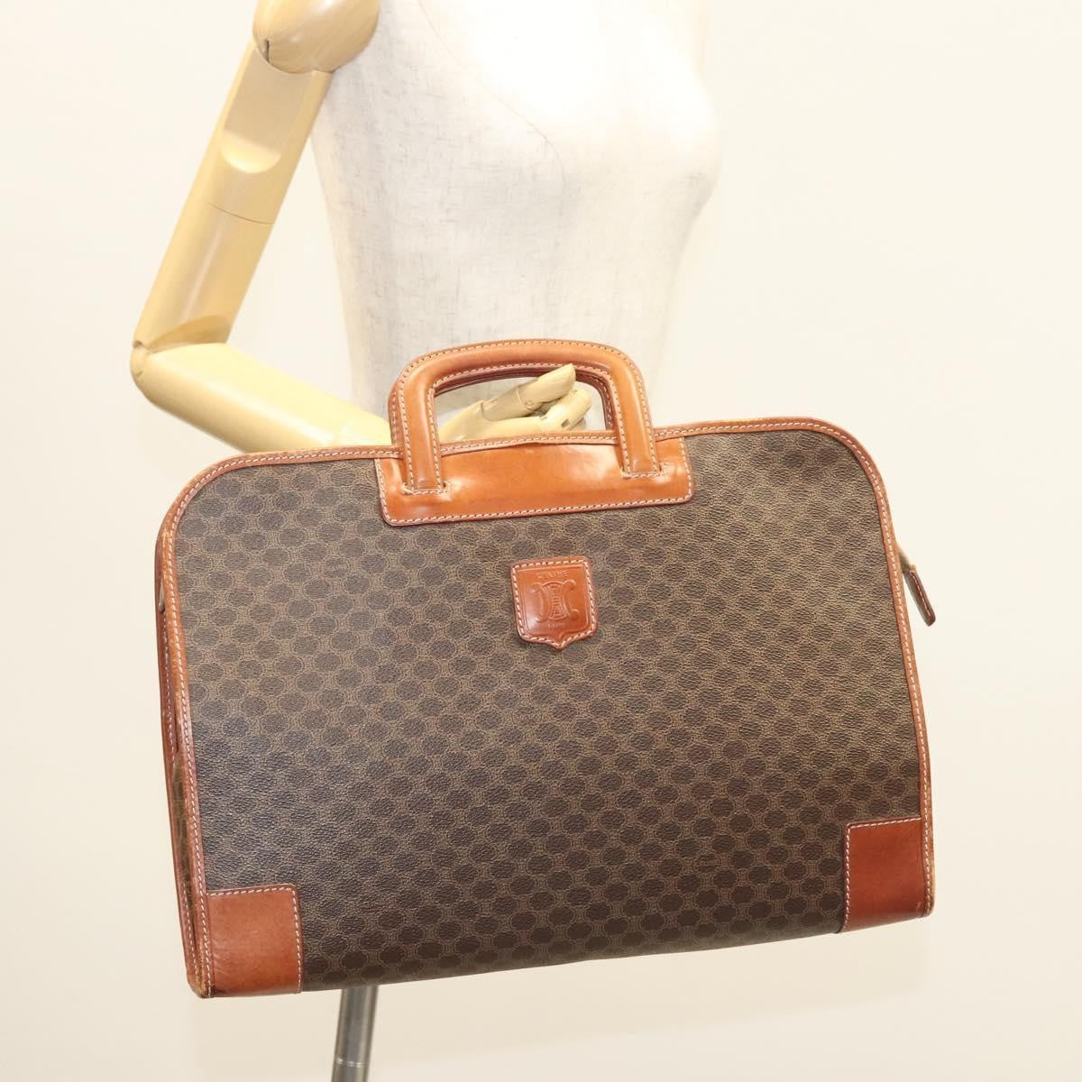 Celine Macadam Briefcase Canvas and leather, BROWN, CANVAS, Briefcase