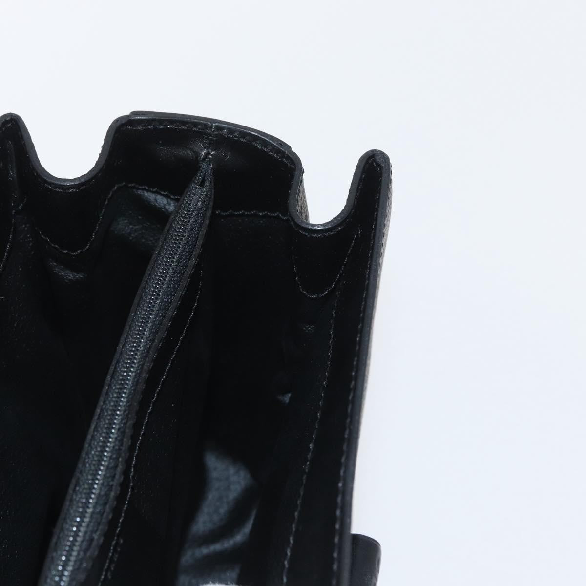 Celine Vintage Convertible Top Handle Bag Macadam Coated Canvas, Black, Canvas, Handbag