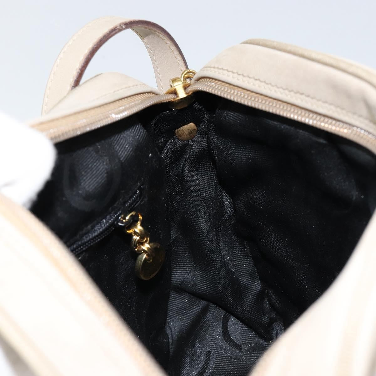 Salvatore Ferragamo Vala Shoulder Bag Suede, BEIGE, SUEDE, Shoulder bag