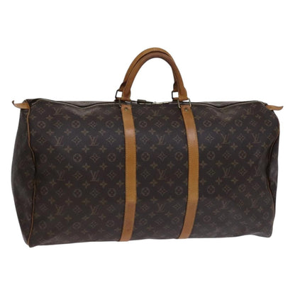 Louis Vuitton Keepall Bag Monogram Canvas, BROWN, CANVAS, Travel bag