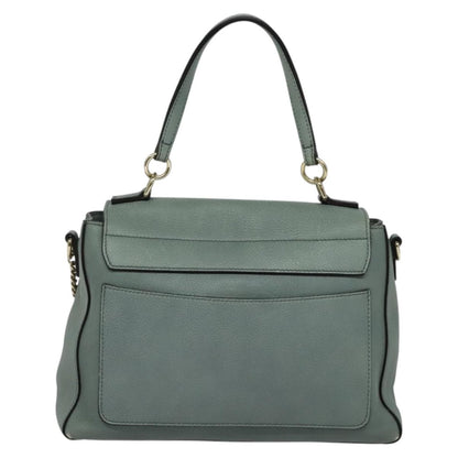 Chloe Faye Day Bag Leather, GREEN, LEATHER, Handbag