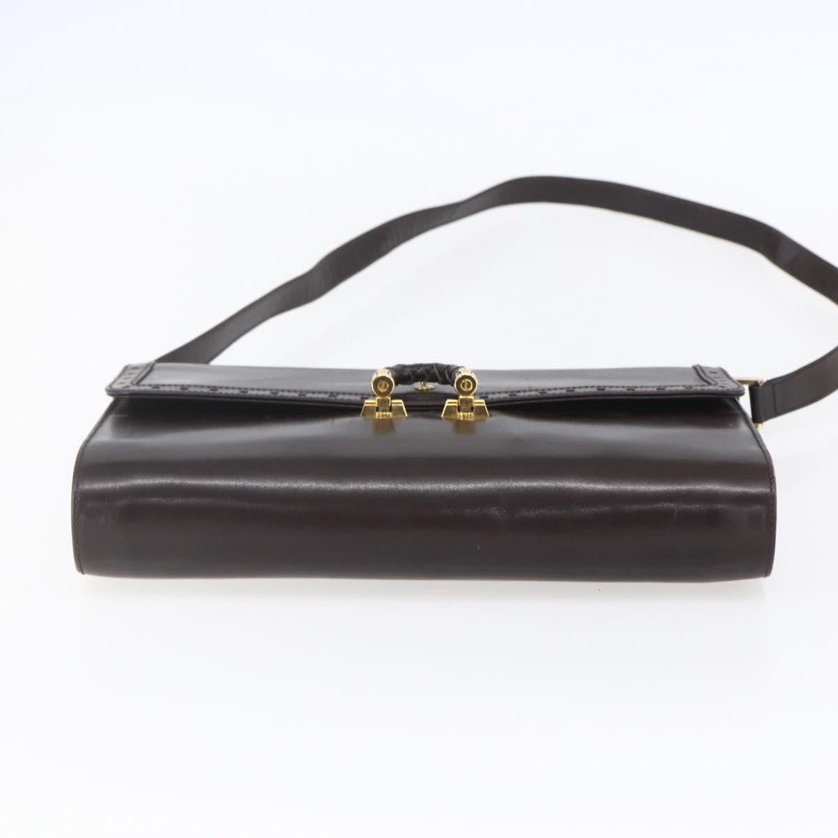 Gucci Vintage Shoulder Bag Leather, BROWN, LEATHER, Shoulder bag