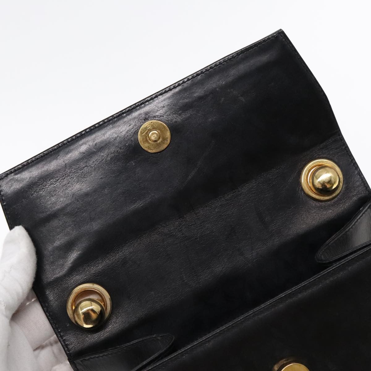Salvatore Ferragamo Vintage Shoulder Bag Leather, BLACK, LEATHER, Shoulder bag