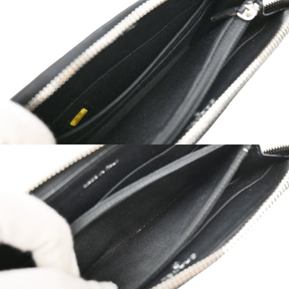 Chanel CC Charm Zip Around Wallet Quilted Lambskin, Black, Leather, Wallet