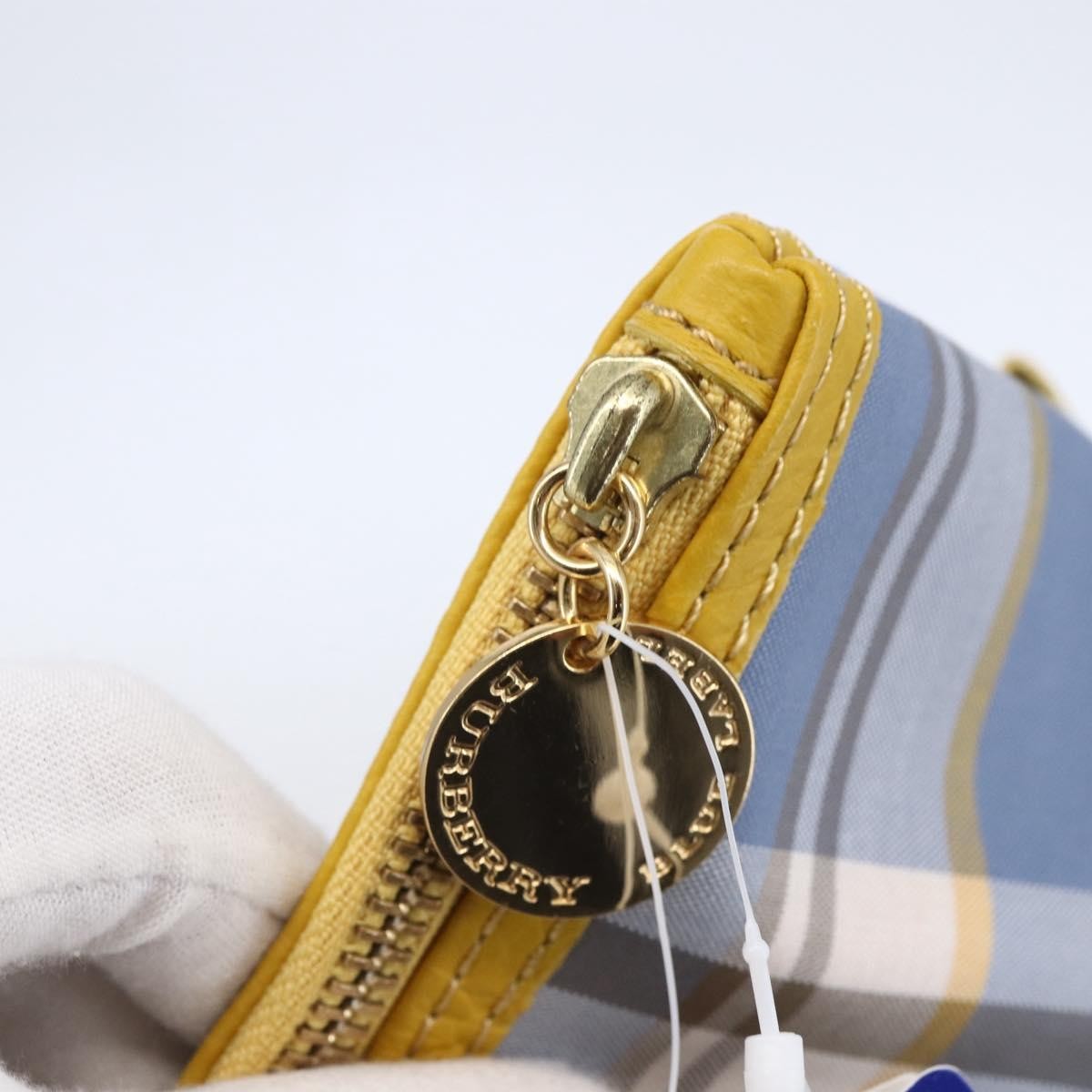 Burberry Nova check Pochette Canvas, BLUE, CANVAS, Clutche & pouche