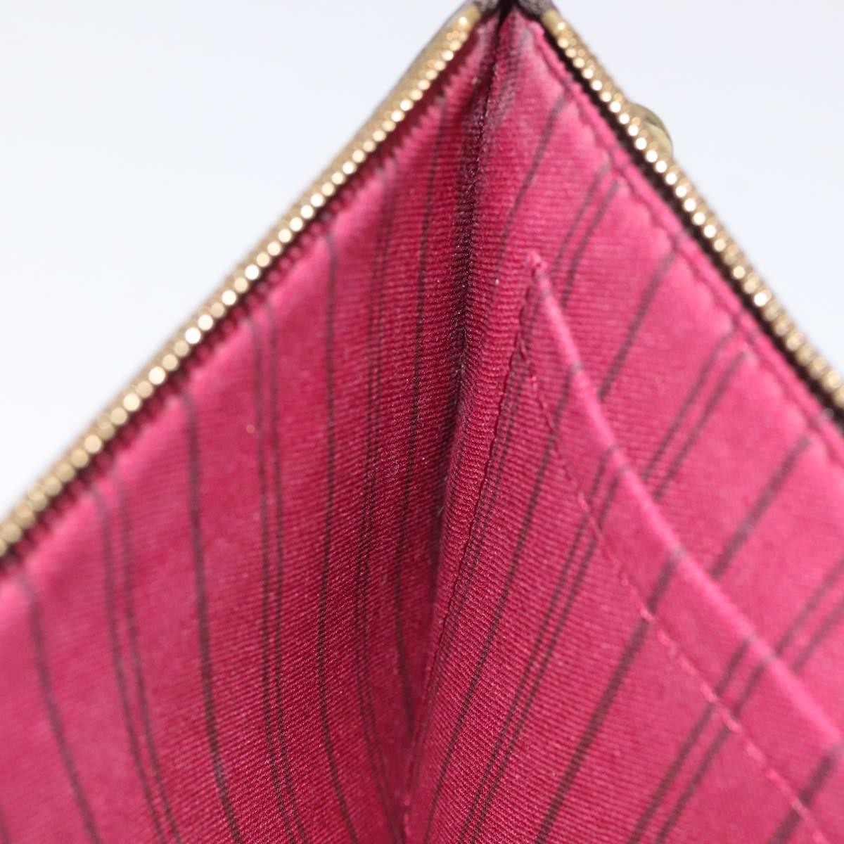 Louis Vuitton Neverfull Pochette Monogram Canvas, BROWN, CANVAS, Tote bag