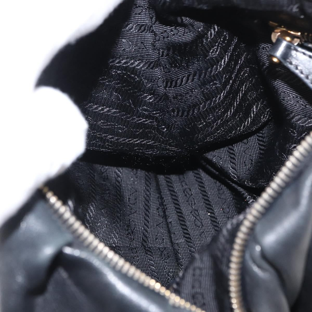 Prada Lux Chain Strap Hobo Soft Calf, BLACK, LEATHER, Shoulder bag