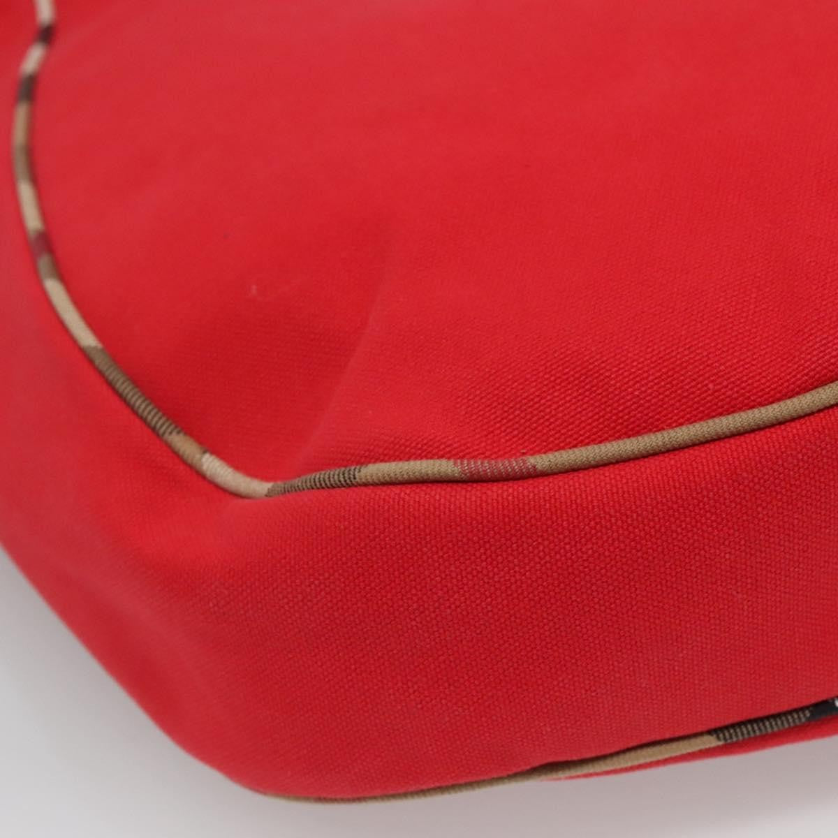 Burberry Shoulder Bag Nova Check Canvas, RED, CANVAS, Shoulder bag
