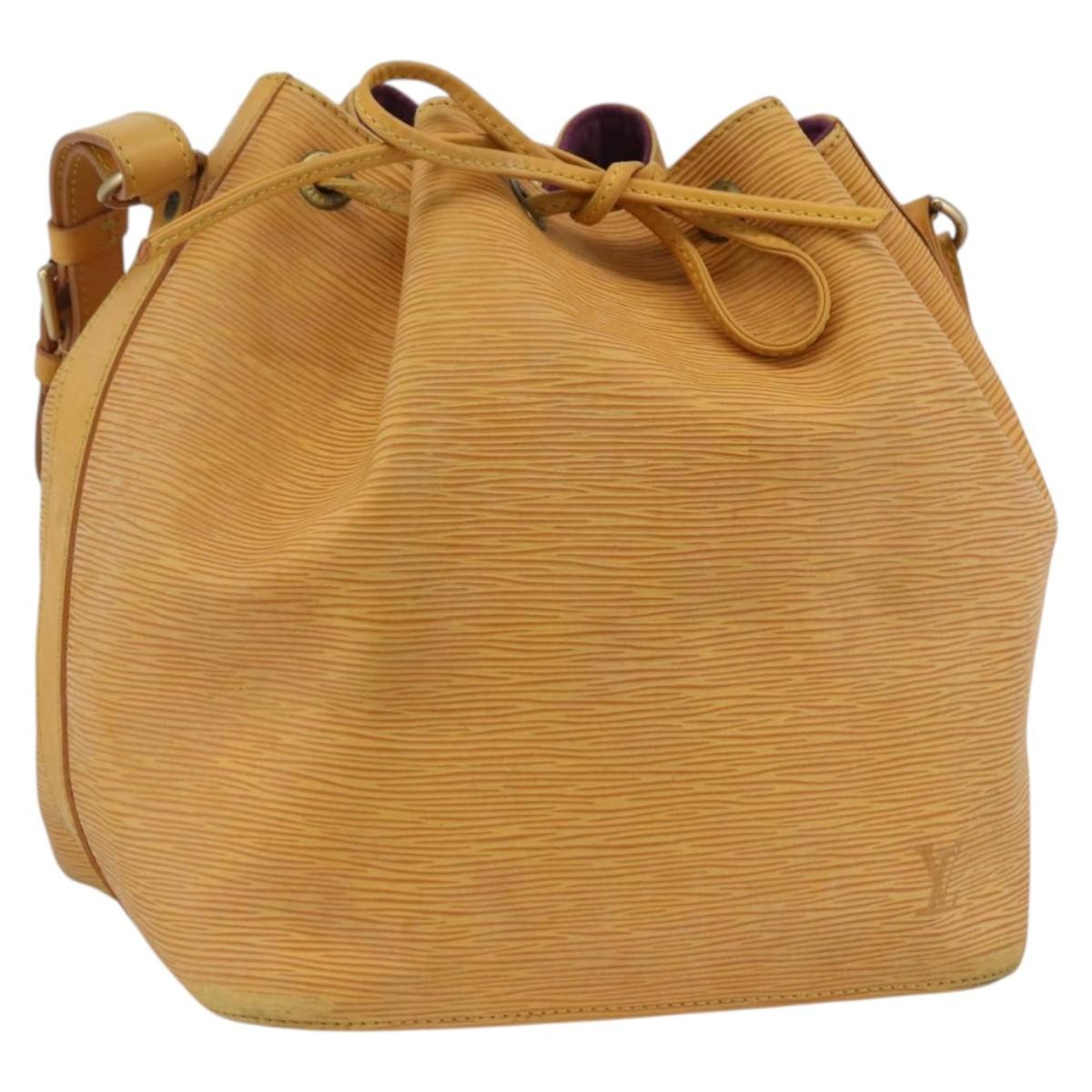 Louis Vuitton Petit Noe Handbag Epi Leather, YELLOW, LEATHER, Shoulder bag