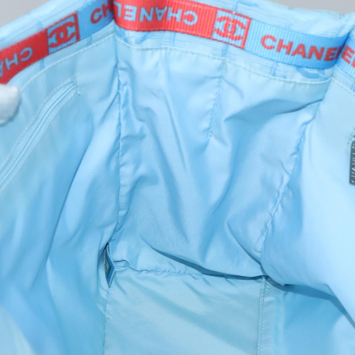 Chanel Travel Line Tote Nylon, BLUE, NYLON, Tote bag