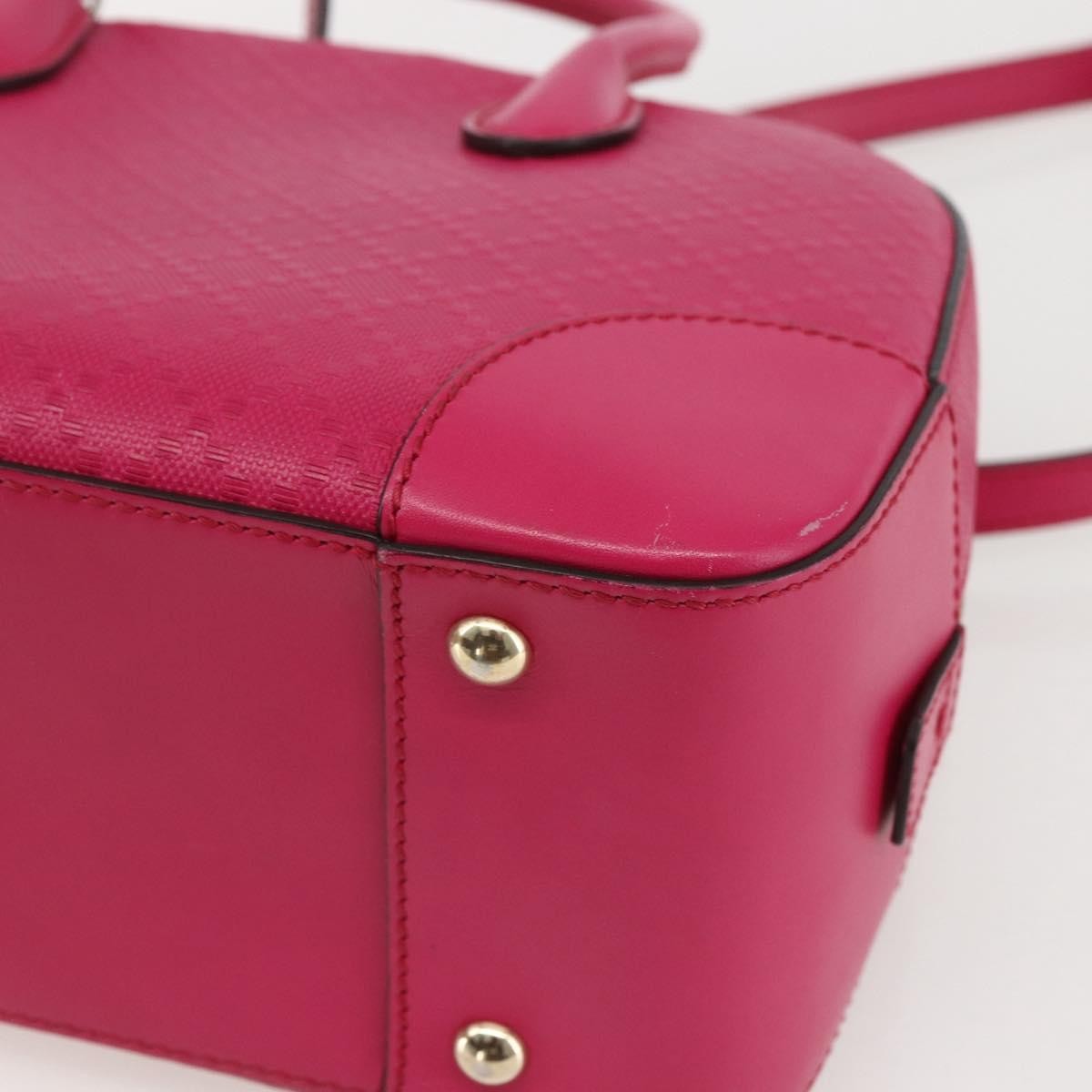 Gucci Bright Top Handle Bag Diamante Leather, PINK, LEATHER, Handbag