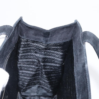 Prada Vintage Handbag Suede, BLACK, SUEDE, Handbag