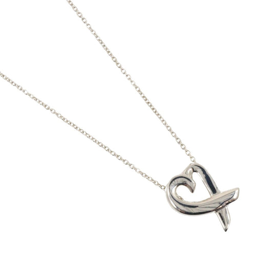 Tiffany & Co. Paloma Picasso Loving Heart Pendant Necklace Silver 925, SILVER, SILVER, Necklace