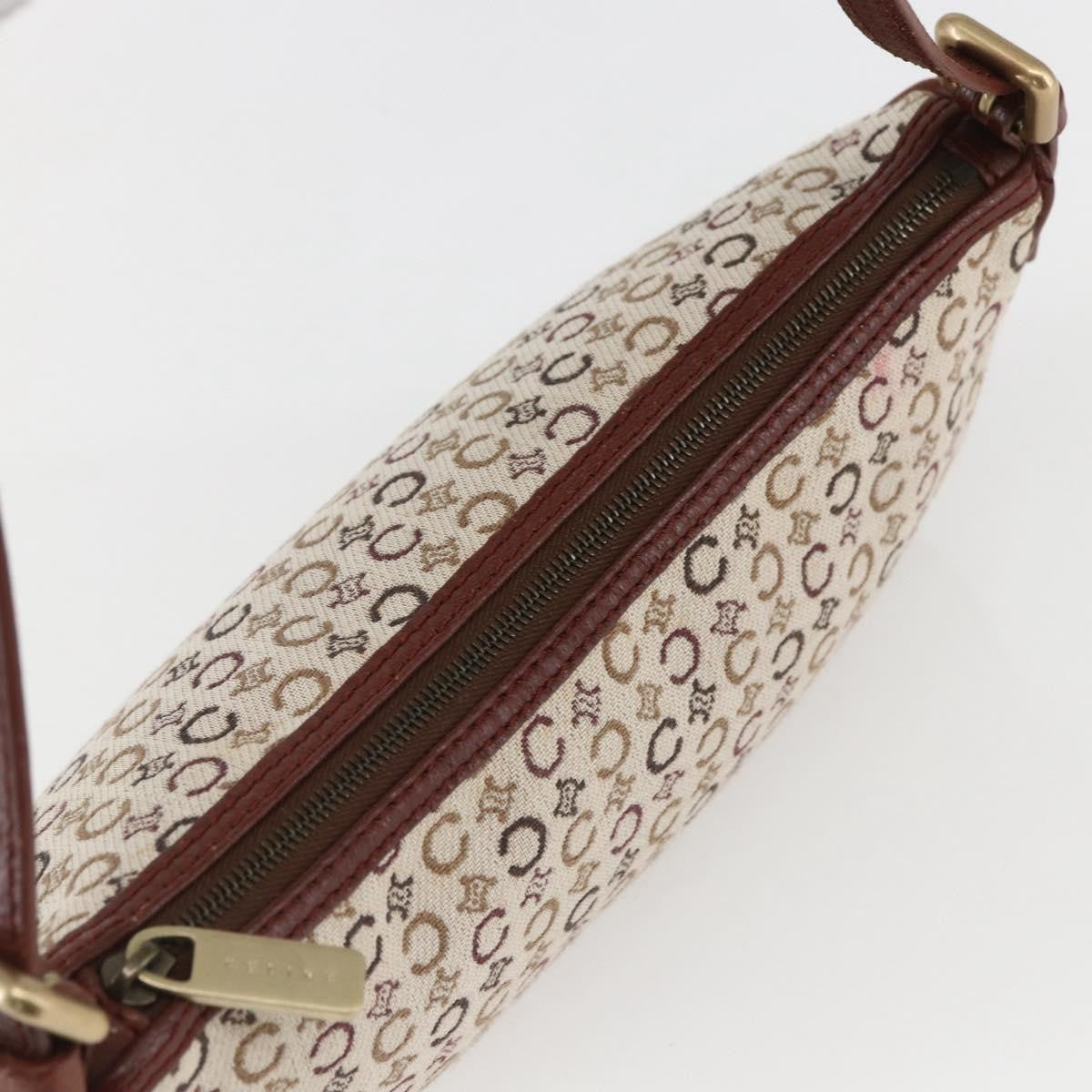 Celine C Macadam Pouch Canvas, BEIGE, CANVAS, Clutche & pouche