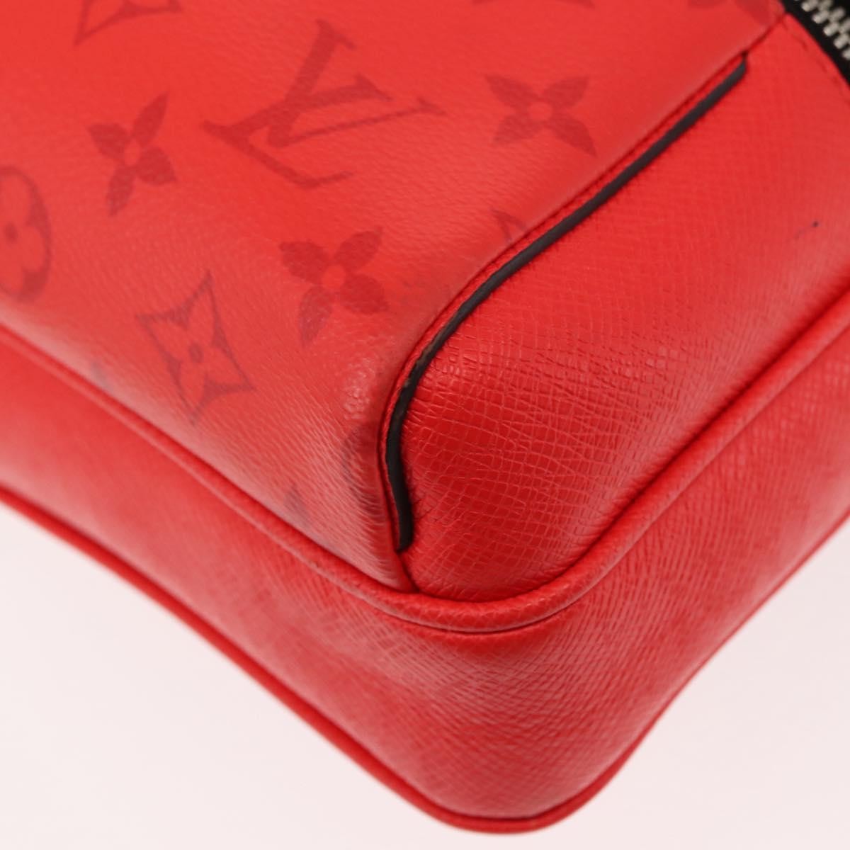 Louis Vuitton Outdoor Messenger Bag Taiga Leather, RED, LEATHER, Crossbody bag