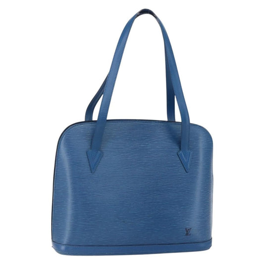Louis Vuitton Lussac Handbag Epi Leather, BLUE, LEATHER, Shoulder bag