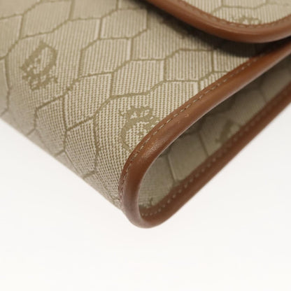 Christian Dior Vintage Honeycomb chain Canvas, BEIGE, CANVAS, Handbag