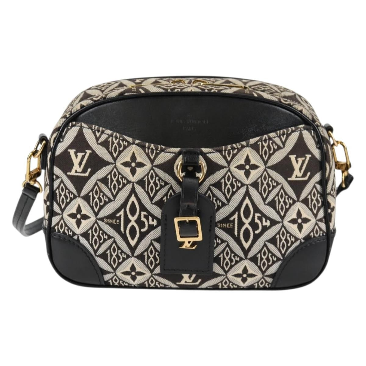 Louis Vuitton Deauville Handbag Limited Edition Since 1854 Monogram Jacquard, BLACK, CANVAS, Handbag