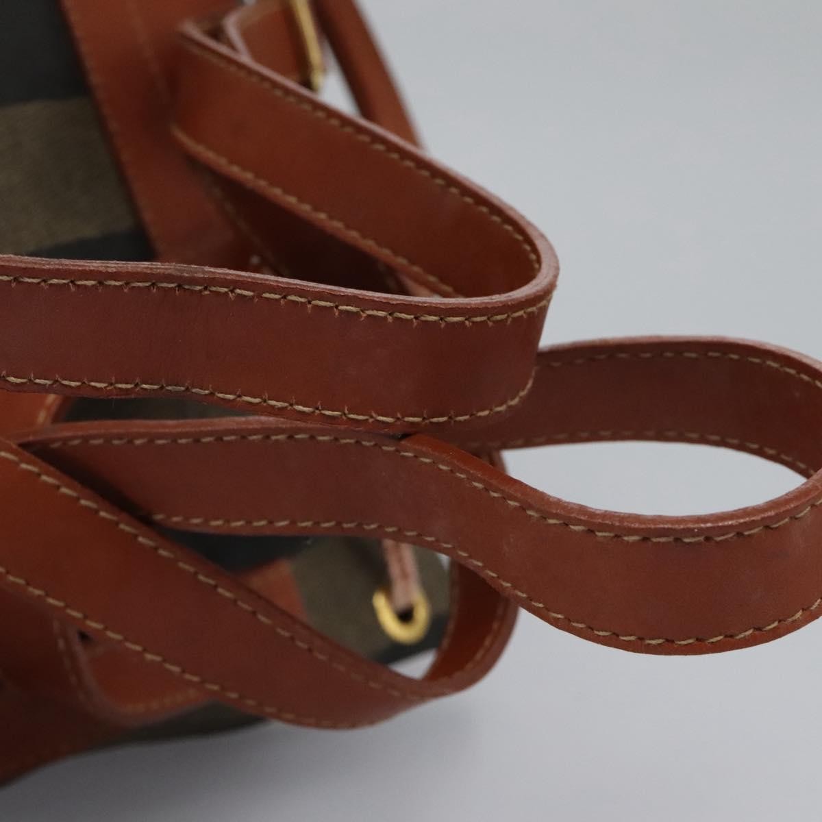 Fendi Pequin Front Pocket Backpack Coated Canvas, BROWN, CANVAS, Backpack