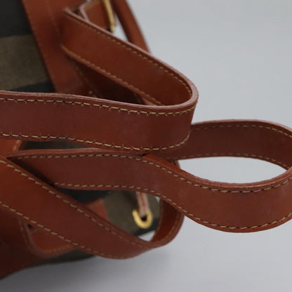 Fendi Pequin Front Pocket Backpack Coated Canvas, BROWN, CANVAS, Backpack