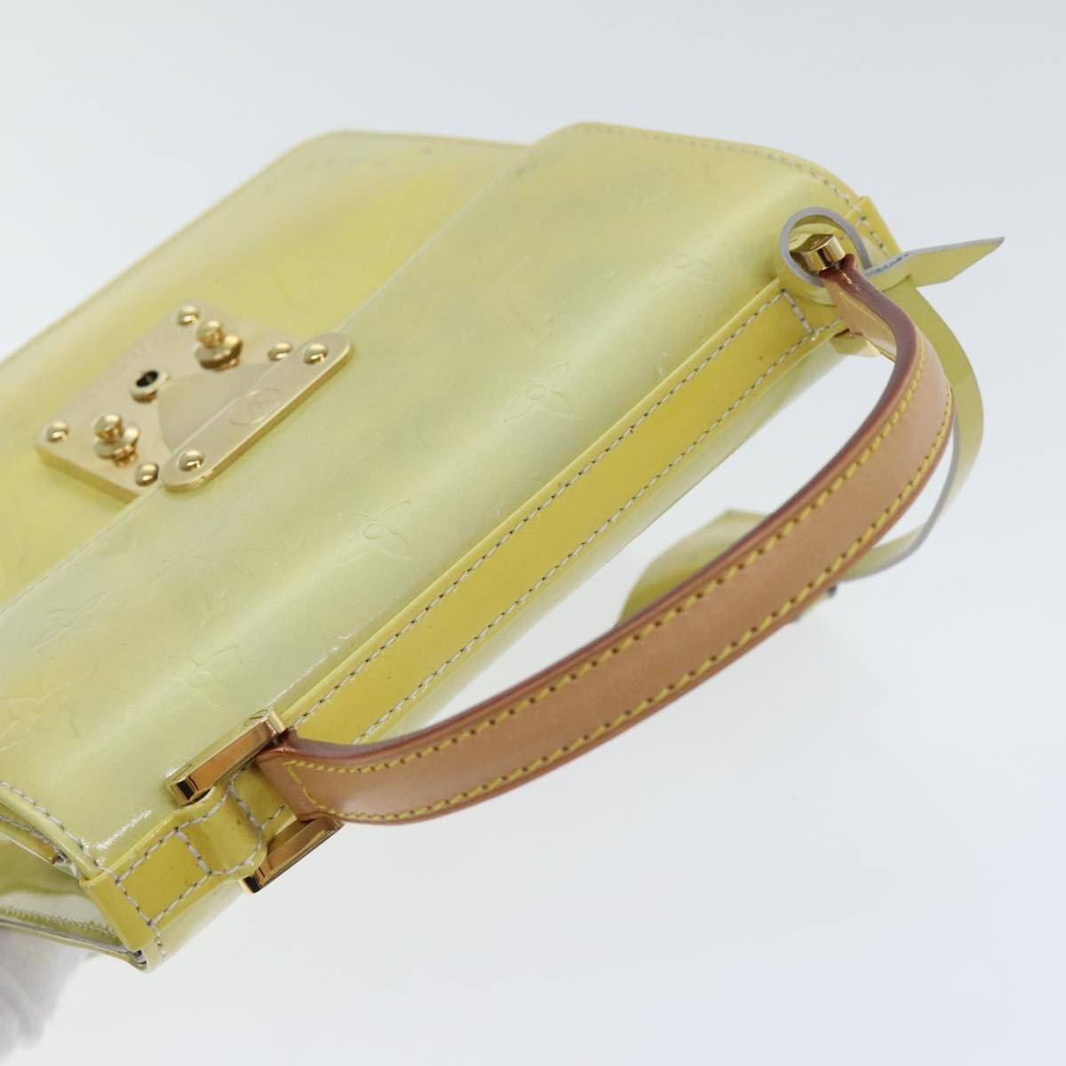Louis Vuitton Spring Street NM Handbag Monogram Vernis with Monogram Canvas, BEIGE, PATENT_LEATHER, Handbag
