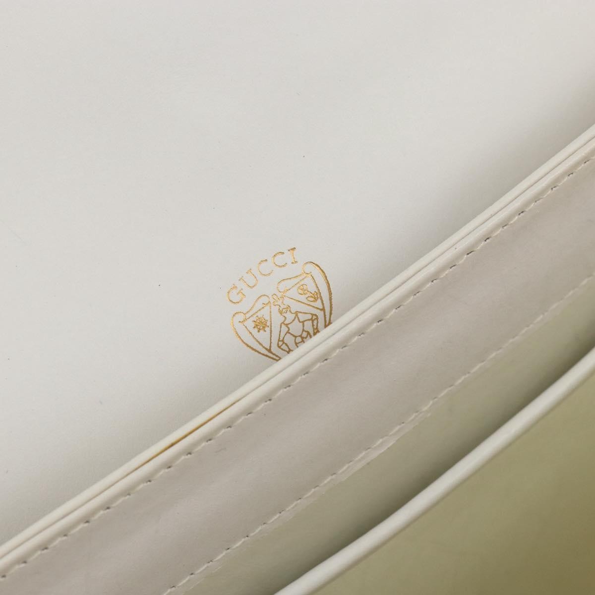 Gucci Vintage Handbag Leather, WHITE, LEATHER, Handbag