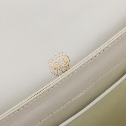 Gucci Vintage Handbag Leather, WHITE, LEATHER, Handbag
