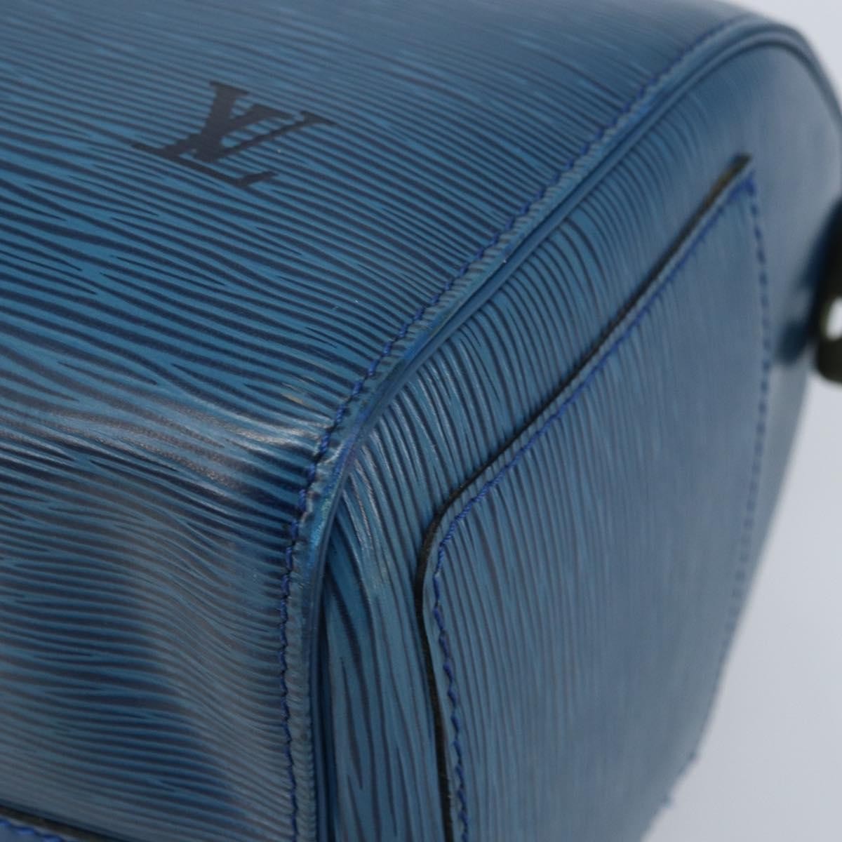 Louis Vuitton Speedy Handbag Epi Leather, BLUE, LEATHER, Handbag