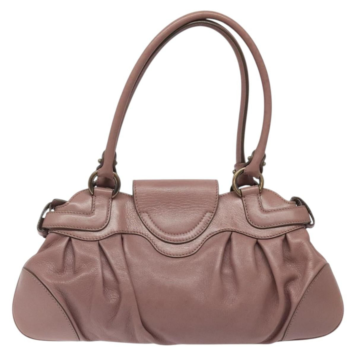 Salvatore Ferragamo Marisa Satchel Leather, PINK, LEATHER, Handbag
