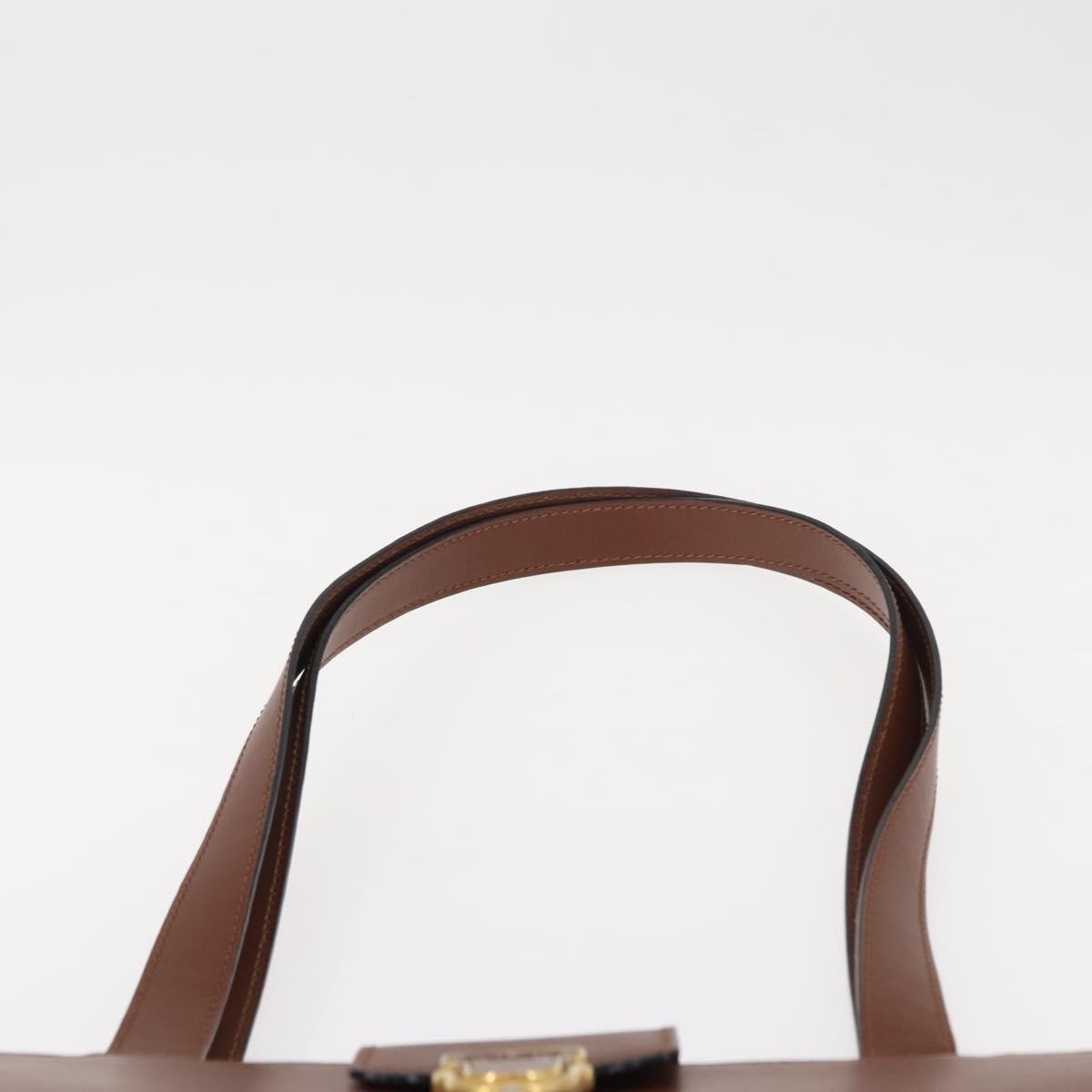Celine Vintage Shoulder Bag Leather, BROWN, LEATHER, Shoulder bag