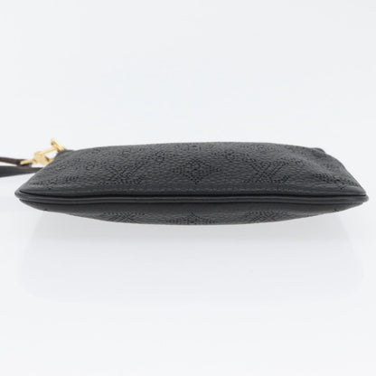 Louis Vuitton Selene Pochette Mahina Leather, Black, Leather, Clutch