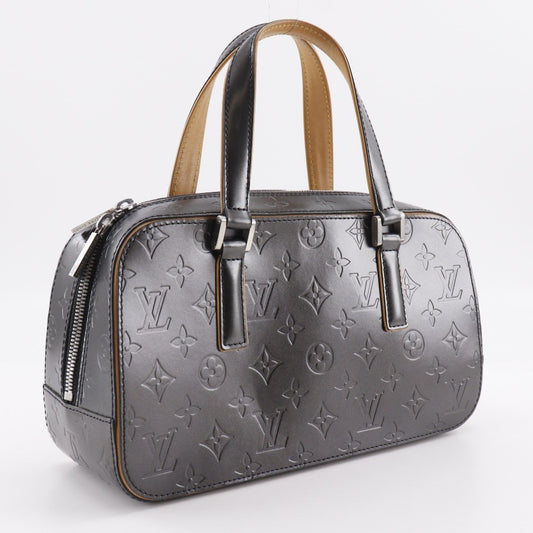 Louis Vuitton Mat Shelton Handbag Monogram Vernis, BLACK, CANVAS, Handbag