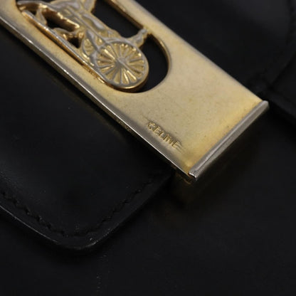 Celine Horse Carriage Shoulder bag Leather, BLACK, LEATHER, Shoulder bag
