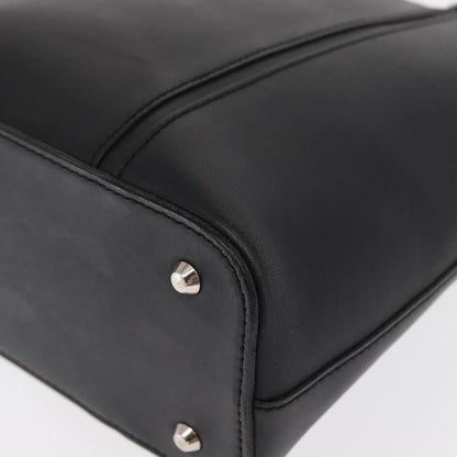Burberry Vintage Handbag Leather, BLACK, LEATHER, Handbag