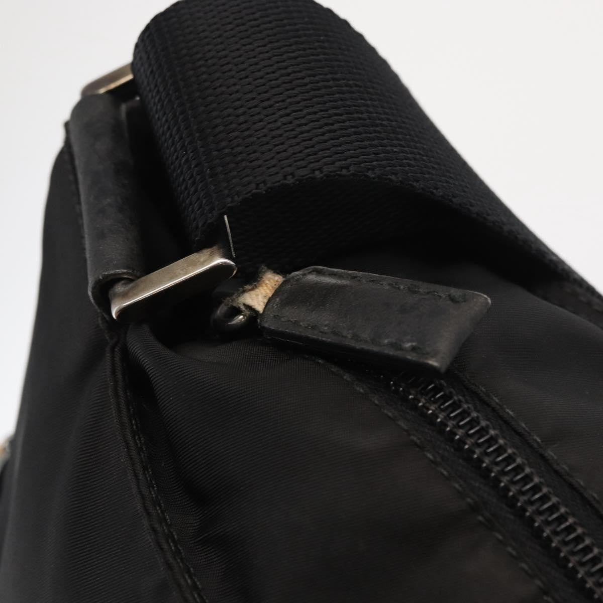 Prada Front Pocket Messenger Bag Tessuto, Black, Nylon, Shoulder Bag