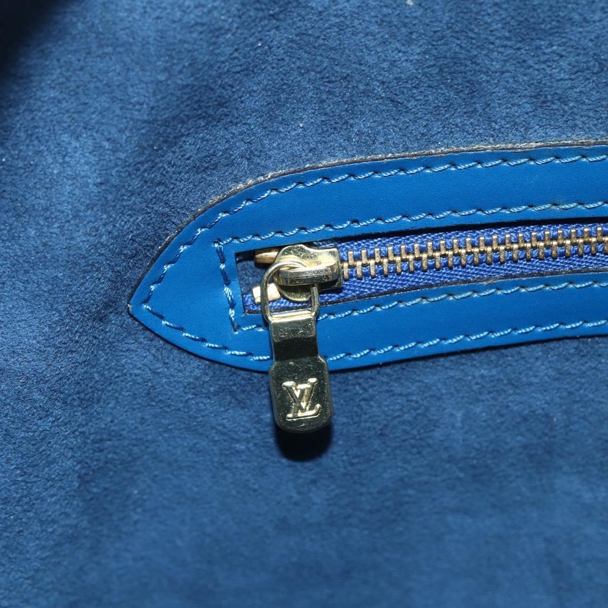 Louis Vuitton Lussac Handbag Epi Leather, BLUE, LEATHER, Shoulder bag