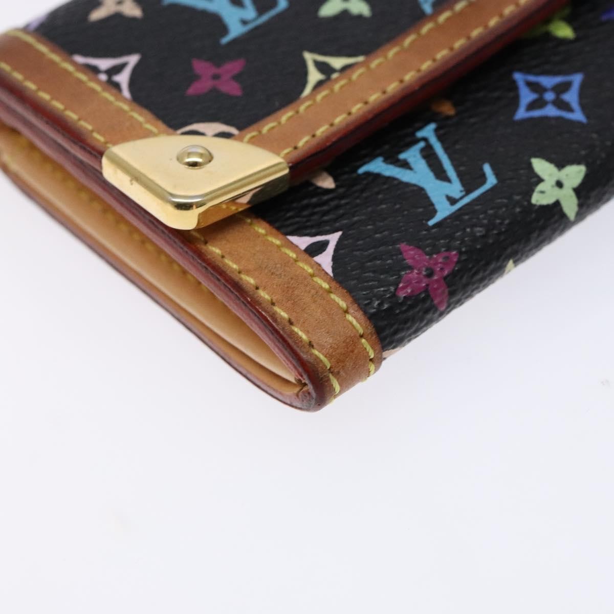 Louis Vuitton Porte-Monnaie Plat Coin Purse Monogram Multicolor, MULTICOLOUR, CANVAS, Wallets