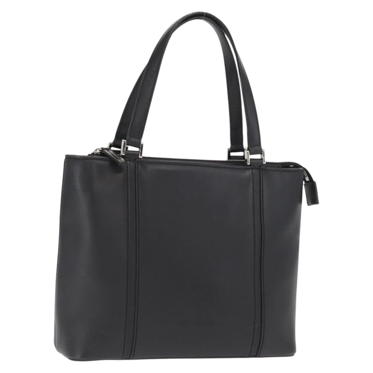 Burberry Vintage Handbag Leather, BLACK, LEATHER, Handbag